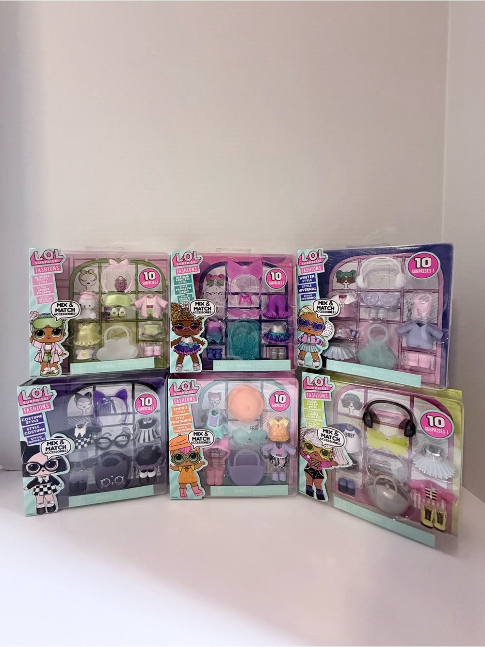 NEW L.O.L. Surprise! Fashion Packs Doll Accessories Lot of 6 Sets
